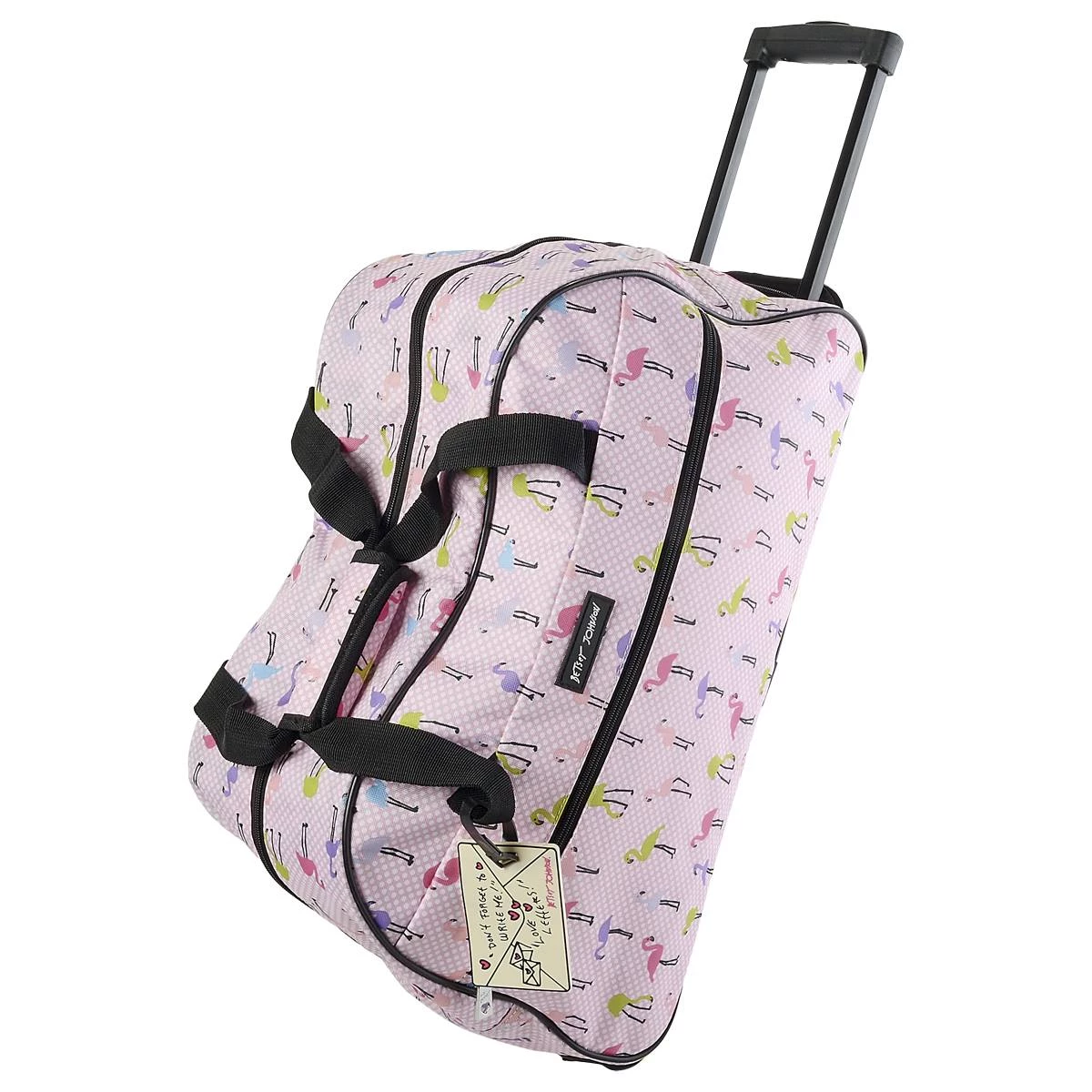 Promo ❤️ Betsey-Johnson Luggage Betsey Johnson Flamingo Parade 22in. Duffel ✨ 1 Promo ❤️ Betsey-Johnson Luggage Betsey Johnson Flamingo Parade 22in. Duffel ✨