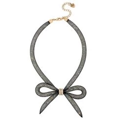 Wholesale ⭐ Betsey-Johnson Necklaces & Pendants Betsey Johnson Mesh Bow Collar Necklace 🎁