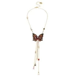 Outlet โญ Betsey-Johnson Necklaces & Pendants Betsey Johnson Butterfly Blitz Butterfly Y-Necklace ๐