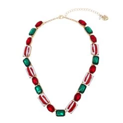 Bella Uno Online Shop 8 Best Pirce ๐ Betsey-Johnson Necklaces & Pendants Betsey Johnson Peppermint Gem Gold-Tone Collar Necklace ๐งจ