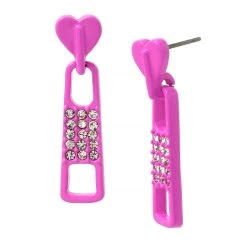 Hot Sale ✨ Betsey-Johnson Betsey Johnson Heart And Zipper Drop Earrings 🎁