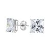 Discount 👏 Candela 14kt. White Gold Square Cubic Zirconia Stud Earrings 🎁