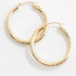 Buy 😀 Candela 14kt. Yellow Gold Hoop Earrings 🎁