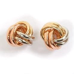 Outlet ⭐ Candela Tricolor Love Knot Post Earrings 🛒