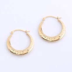 Hot Sale 💯 Candela 14kt. Etched Hoop Earrings 🔔