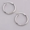 Best Pirce ✔️ Candela 14kt. White Gold Hoop Earrings 👍