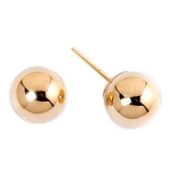 Cheapest ⭐ Candela Gold 14kt. 8mm Ball Earrings ✔️