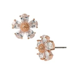 Best Sale 👍 Betsey-Johnson Betsey Johnson Cubic Zirconia Flower Stud Earrings ✔️