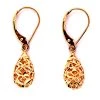 Wholesale 🛒 Candela Yellow 14kt. Lace Teardrop Lever Back Earrings 🔥