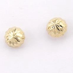 Coupon 😍 Candela Diamond Cut Dome 14K Gold Stud Earrings 💯