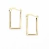 Best reviews of 🎁 Earrings Candela 14kt. Yellow Gold Diamond Cut Rectangle Hoops 👏