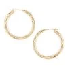 New 🔥 Candela 14kt. Yellow Gold Laser Diamond Cut Hoop Earrings ⭐