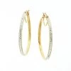 Hot Sale 🤩 Earrings Candela Gold Over Sterling Silver 40mm Crystal Hoops 🛒