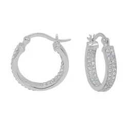 Wholesale 😀 Candela Sterling Silver Crystal In And Out Hoop Earrings 😍