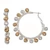 Cheapest 🥰 Bella-Uno Bella Uno Two-Tone Wrap Beaded Hoop Earrings ⌛