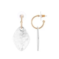 Budget 🔔 Bella-Uno Bella Uno Two-Tone Hoop And Dangle Earrings ✨