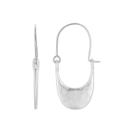 Best deal 🤩 Bella-Uno Bella Uno Silver-Tone Elongated Hoop Earrings 🧨
