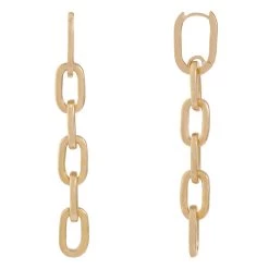 Wholesale 🔔 Bella-Uno Bella Uno Worn Gold Paper Link Dangle Earrings ✔️