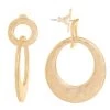 Best deal ❤️ Bella-Uno Bella Uno Worn Gold-Tone Metal Door Knocker Earrings ✔️