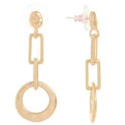 Best deal 🎉 Bella-Uno Bella Uno Worn Gold-Tone Drop Ring Dangle Earrings 🥰