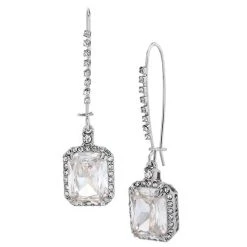 Budget 🎁 Betsey-Johnson Betsey Johnson Cubic Zirconia Drop Earrings ⭐