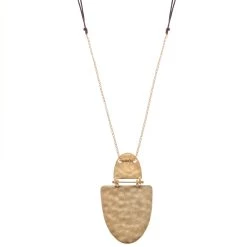 Best deal 🎉 Bella-Uno Necklaces & Pendants Bella Uno Worn Gold-Tone Rolled Metal Pendant Necklace 🤩
