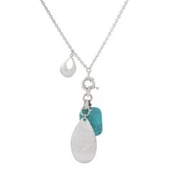 Top 10 🎉 Bella-Uno Necklaces & Pendants Bella Uno Worn Silver Turquoise Pendant Necklace 😀