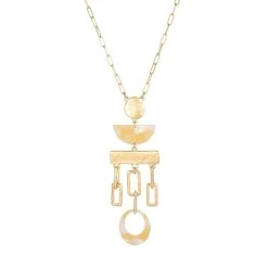 Deals 🔔 Bella-Uno Necklaces & Pendants Bella Uno Worn Gold-Tone Long Chandelier Necklace 🧨