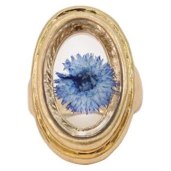 Brand new 😀 Bella-Uno Rings Bella Uno Worn Gold-Tone Pressed Blue Flower Ring 😍