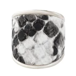 Hot Sale 🎁 Bella-Uno Rings Bella Uno Worn Silver With Faux Leather Ring ✨