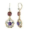 Coupon ❤️ Betsey-Johnson Betsey Johnson Flower Medallion Drop Earrings 😀