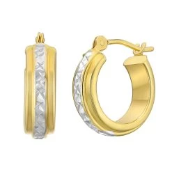 Top 10 😉 Candela Two-Tone 14kt. Hoop Earrings 🧨