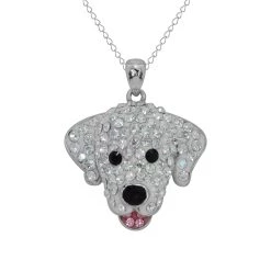 Budget 😍 Necklaces & Pendants Candela Swarovski® Crystal 🐕 Dog Head Pendant 🔥