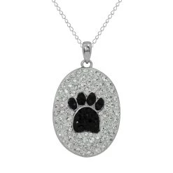 Buy 🛒 Necklaces & Pendants Candela Sterling Silver Paw Print On A 18in. Chain Necklace 😀