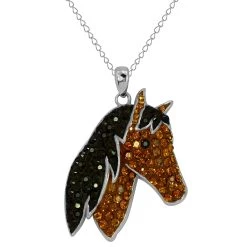 Buy ⌛ Necklaces & Pendants Candela Swarovski® Crystal Horse Head Pendant Necklace 👍