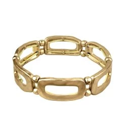 Budget 🌟 Bella-Uno Bracelets Bella Uno Gold Rectangle Stretch Bracelet 😍