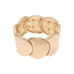Wholesale 😉 Bella-Uno Bracelets Bella Uno Worn Gold-Tone Round Disc Stretch Bracelet 🔔