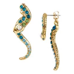 Coupon 🎉 Betsey-Johnson Betsey Johnson Crystal Snake Front & Back Earrings ⭐