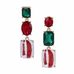 Best deal 🛒 Betsey-Johnson Betsey Johnson Peppermint Stone Drop Earrings 😉
