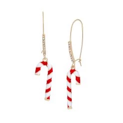 Budget ✔️ Betsey-Johnson Betsey Johnson 🍬 Candy Cane Dangle Earrings ⭐
