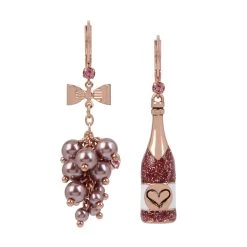 Bella Uno Online Shop 28 Best deal ๐ Betsey-Johnson Betsey Johnson Rose Gold-Tone Mismatch Drop Earrings ๐